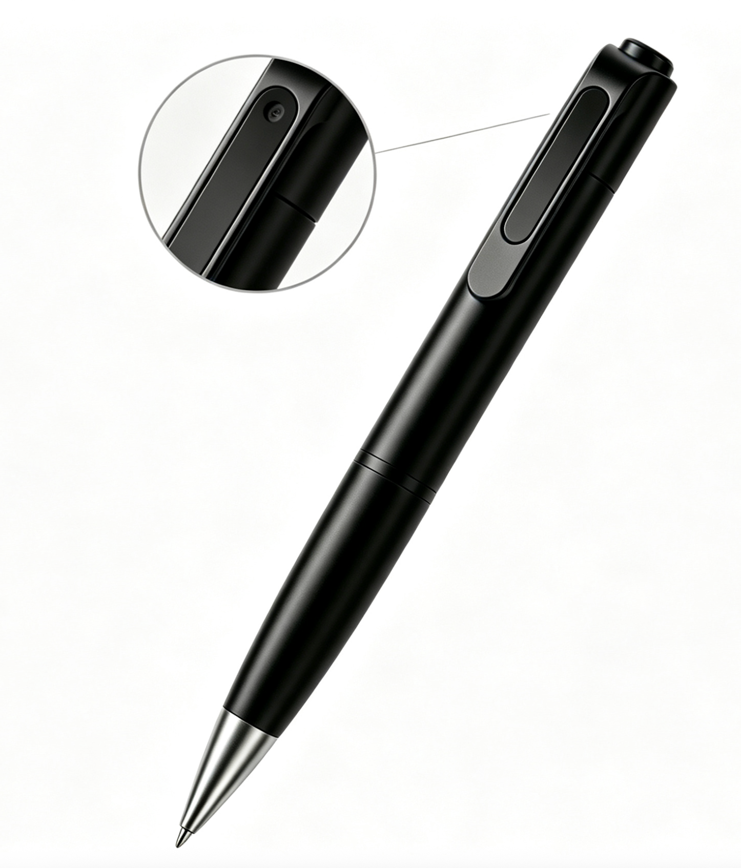 CALDERVO4K UHD Body Camera Pen, Portable Wearable Recording Camera with Clip, 75° Wide-Angle Lens, USB-C Charging, MicroSD Storage Support, Compact Video Recorder for Work, Travel, Meetings