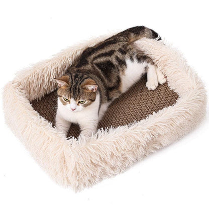 2-in-1 Scratching Cat Bed 14