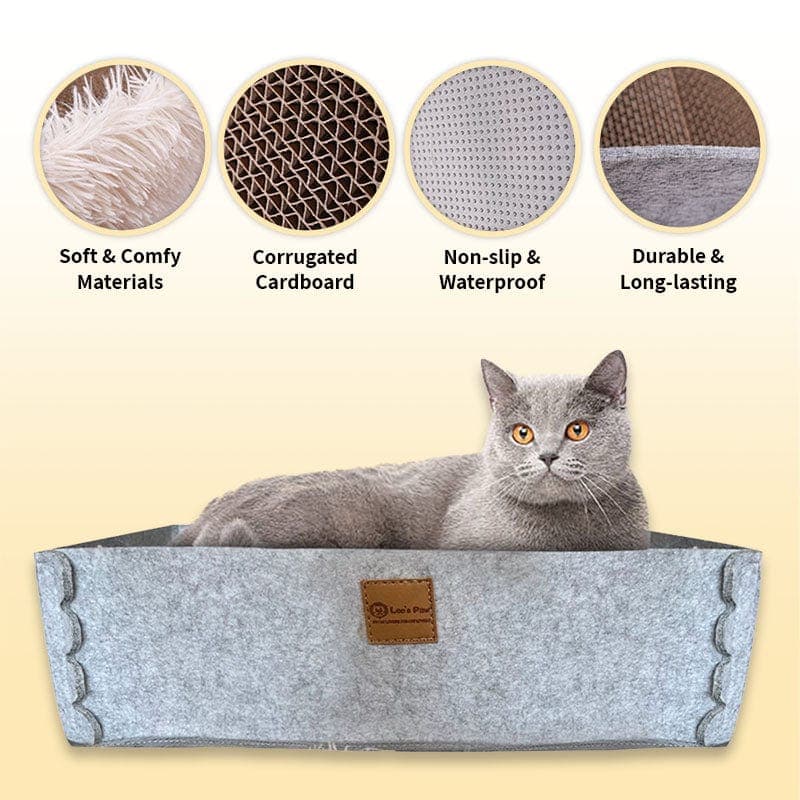 2-in-1 Scratching Cat Bed 7
