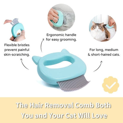 Cat Hair Removal Massaging Shell Comb 7