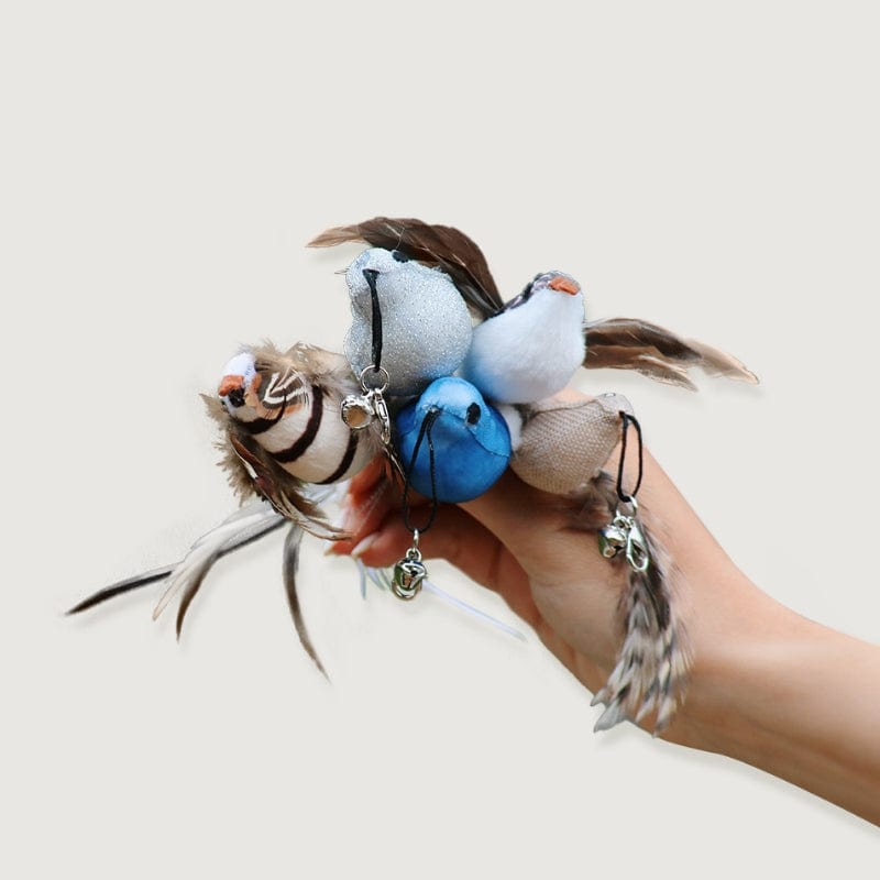 POUNCERA 5 Birds Replacement Birds (for Interactive Bird Simulation Cat Toy Set)