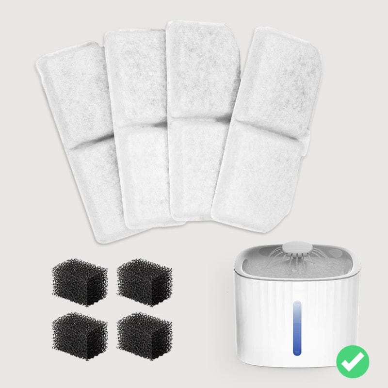 POUNCERA 4-pack Cat Water Fountain Replacement Filters